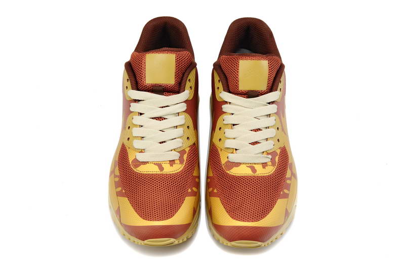 Nike Air Max 90 Chaussures Hommes bandes preenregistrees Jaune Rouge (3)